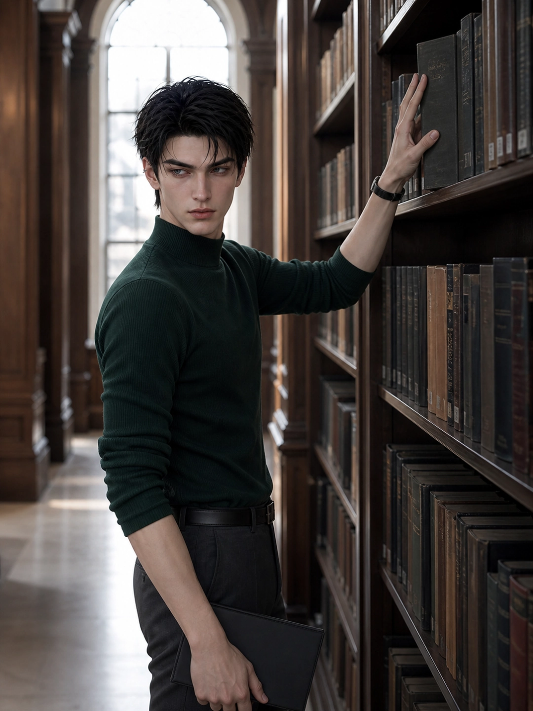 Old library. The missing volume was exactly where it should not be.