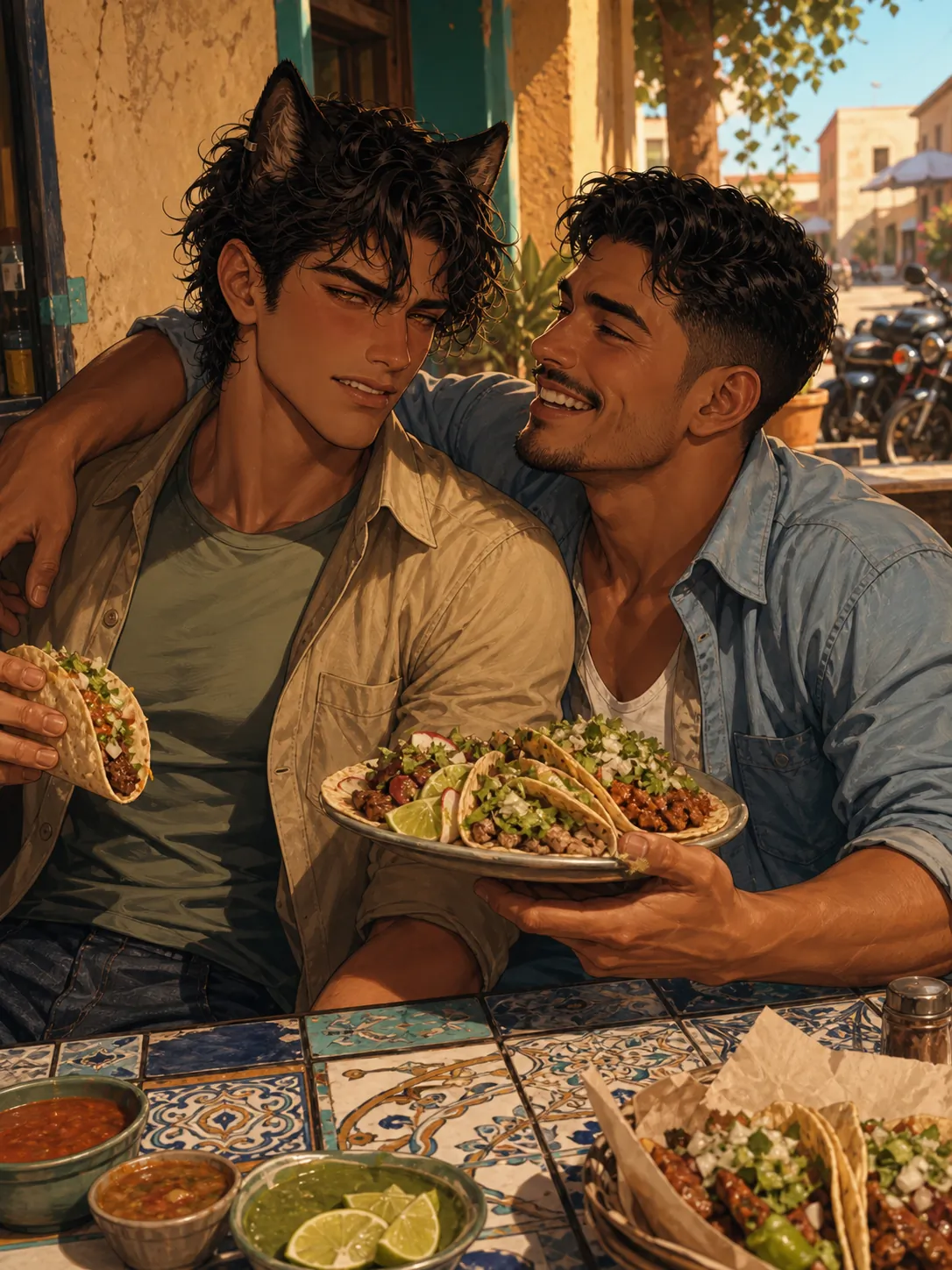 He charged me in tacos. Extortion with salsa.
