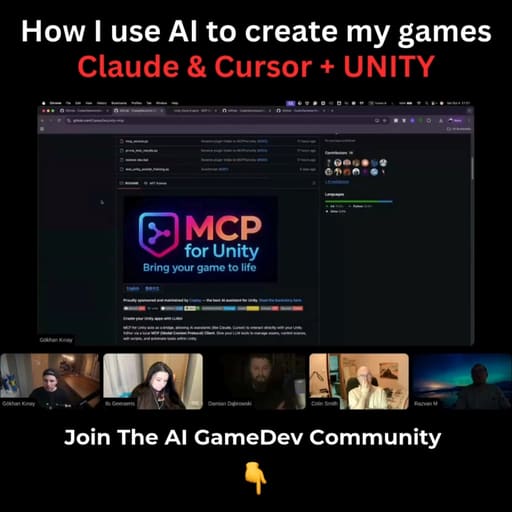 Here's how I use AI to create my games (Claude + Cursor + UNITY)