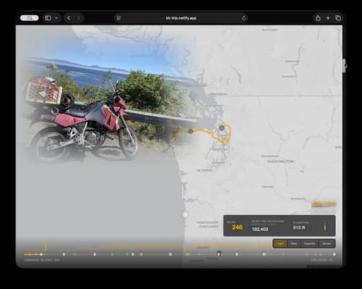 I vibe coded a scroll-driven interactive documentary of my 5,000-mile motorcycle trip using Claude