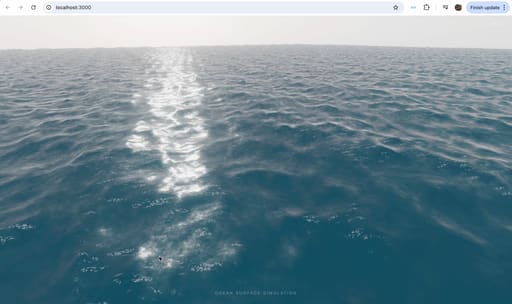 Made this ocean simulation with antigravity and opus 4.6