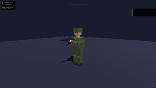 Vibe coded animated low poly trooper, (crazy timescale we live in)