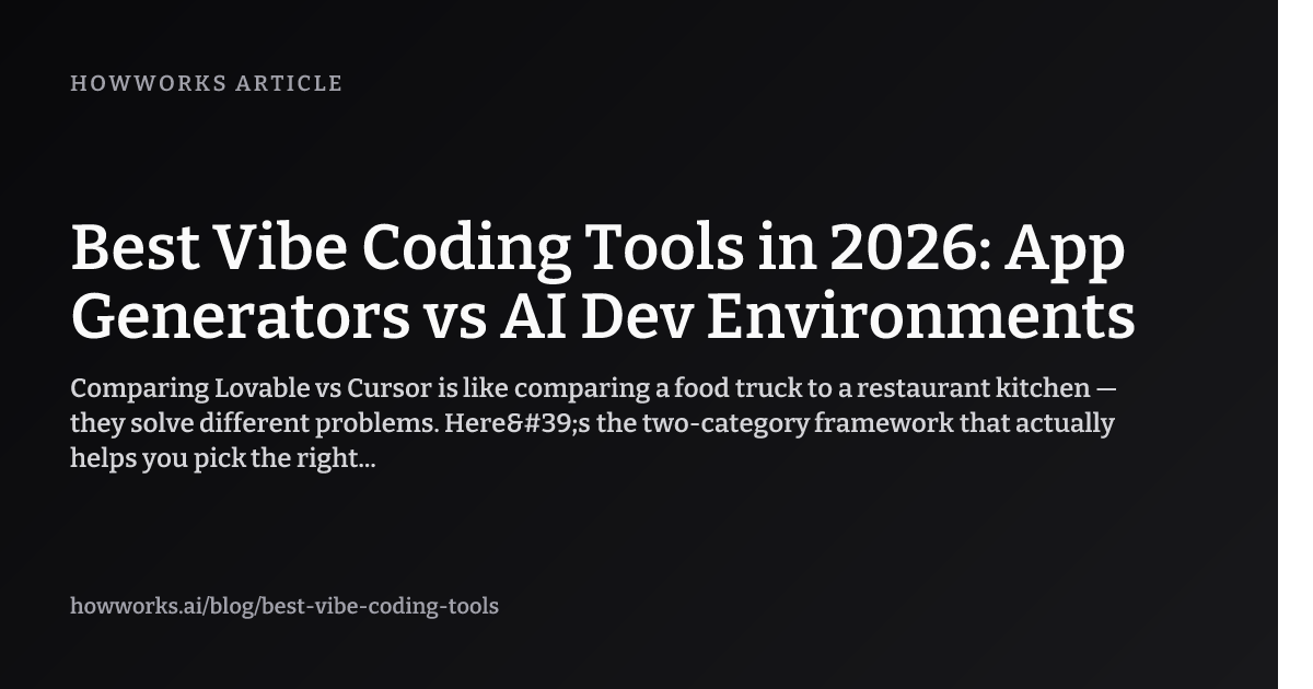 Best Vibe Coding Tools in 2026: App Generators vs AI Dev Environments ...