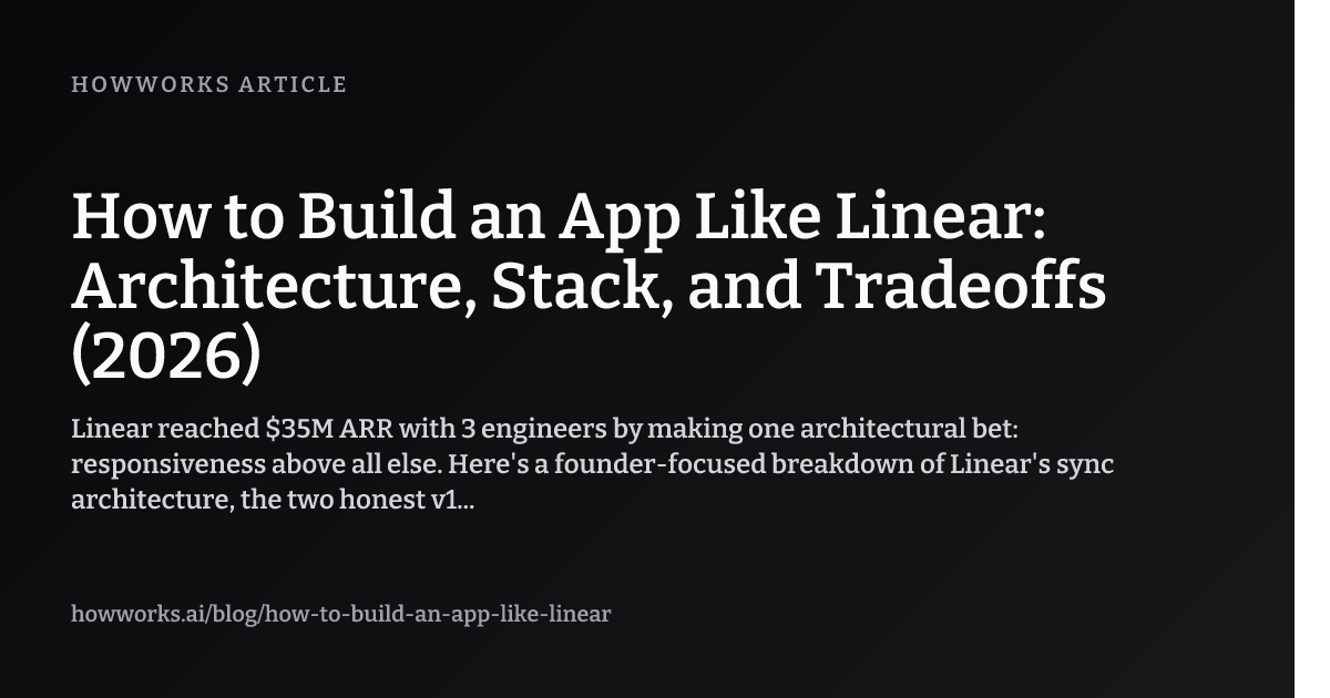 How to Build an App Like Linear: Architecture, Stack, and Tradeoffs ...