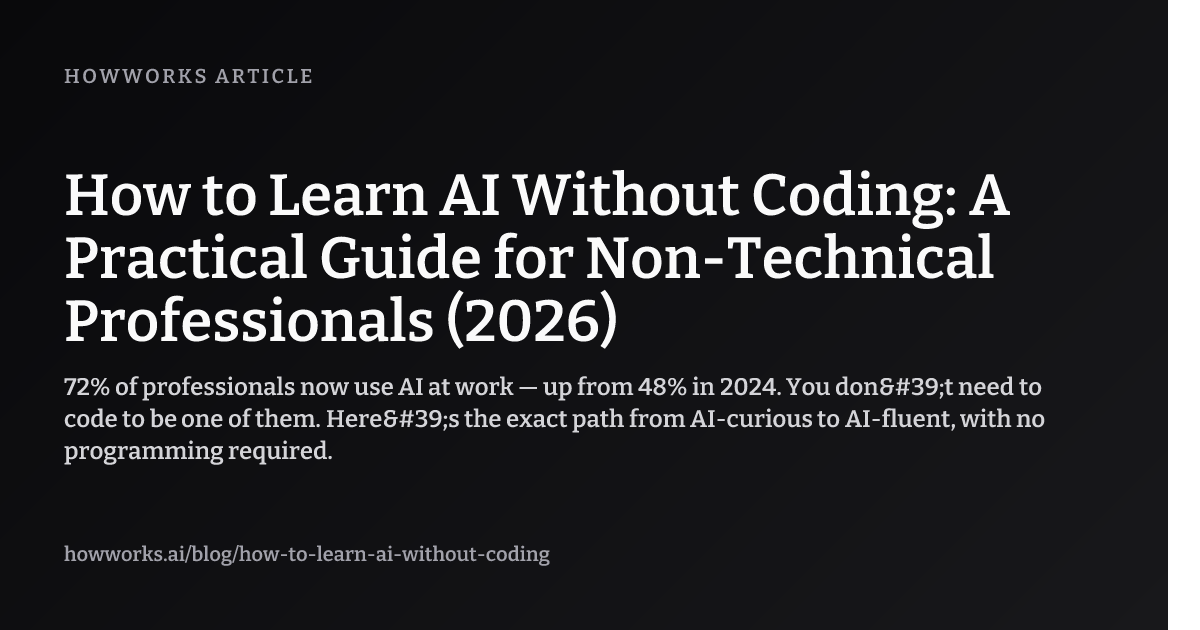 How to Learn AI Without Coding: A Practical Guide for Non-Technical ...